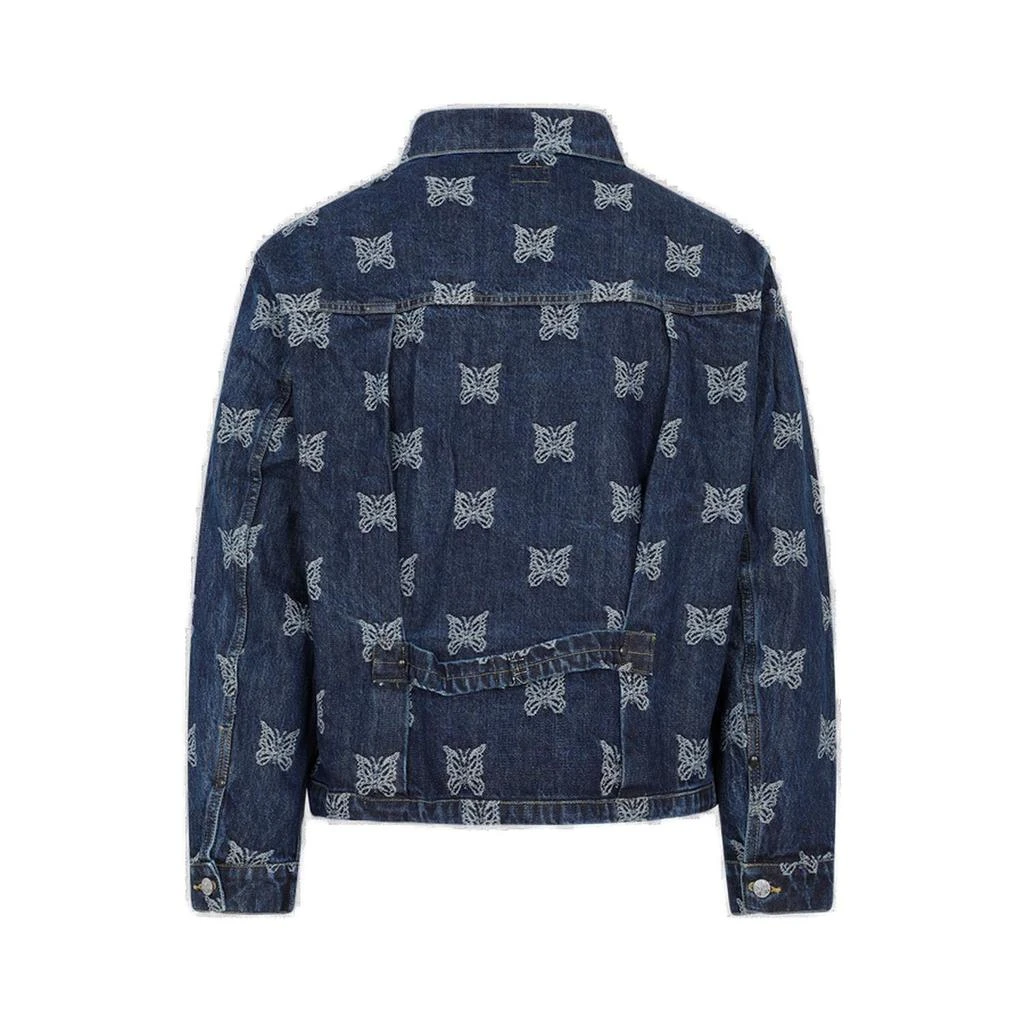 Needles Needles Butterfly Printed Denim Jacket 2