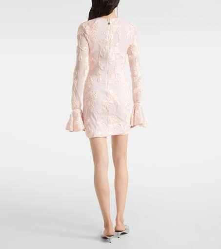 ROTATE Birger Christensen Embroidered mesh minidress 3