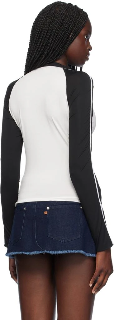 Miaou Black & White Madeline Long Sleeve T-Shirt 3