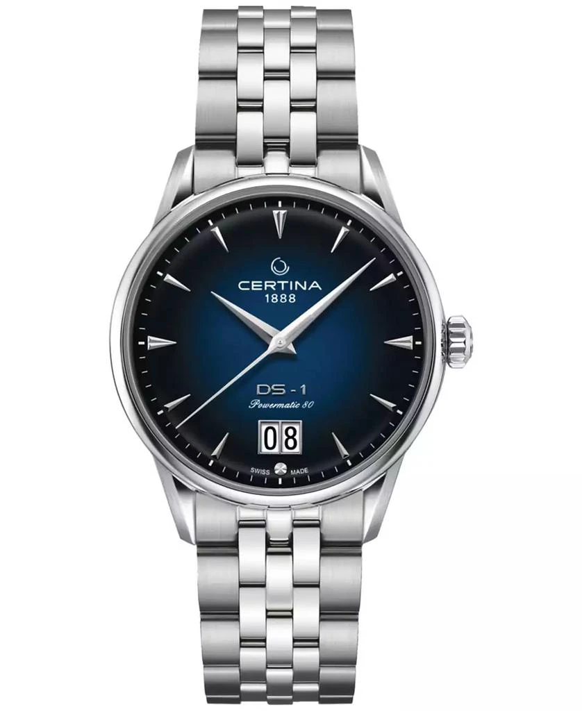 Certina Men's Swiss Automatic DS-1 Big Date Stainless Steel Bracelet Watch 41mm 1