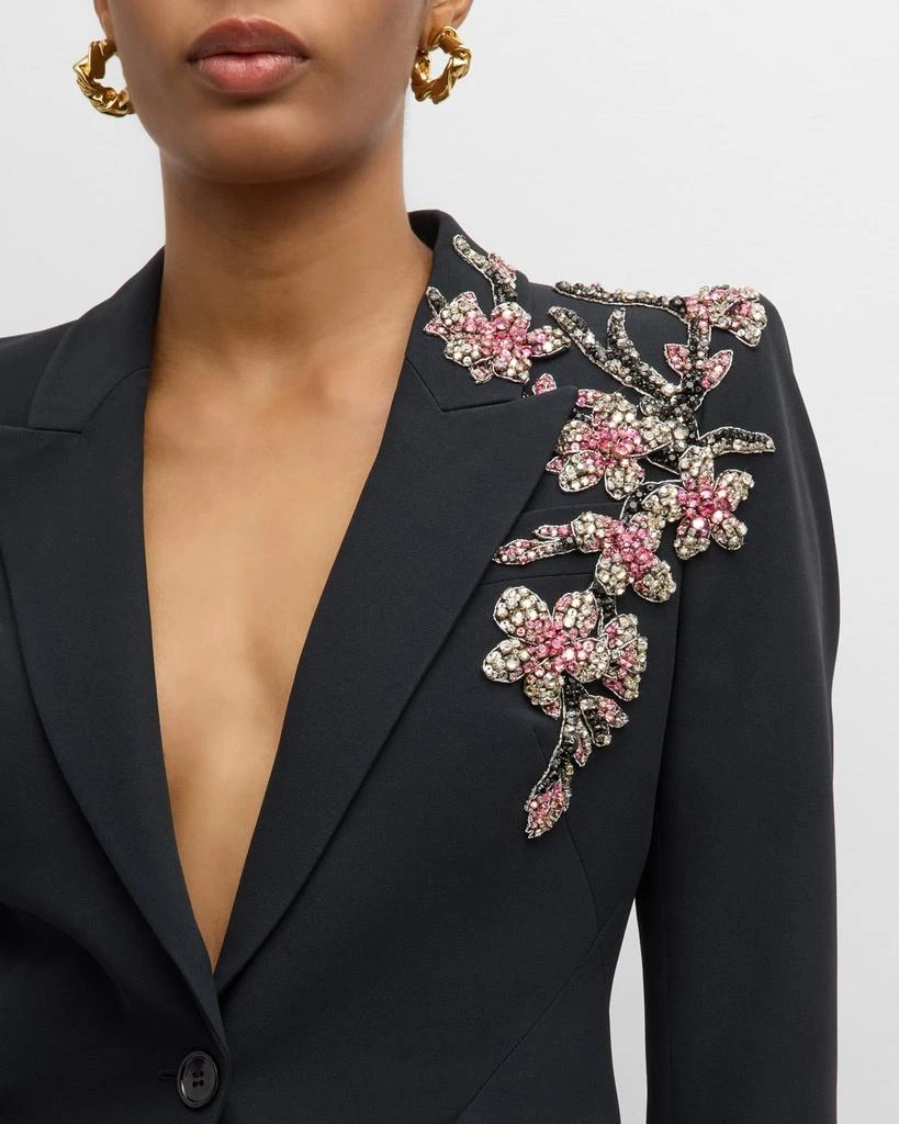 Alexander McQueen Cherry Blossom Crystal Blazer 5