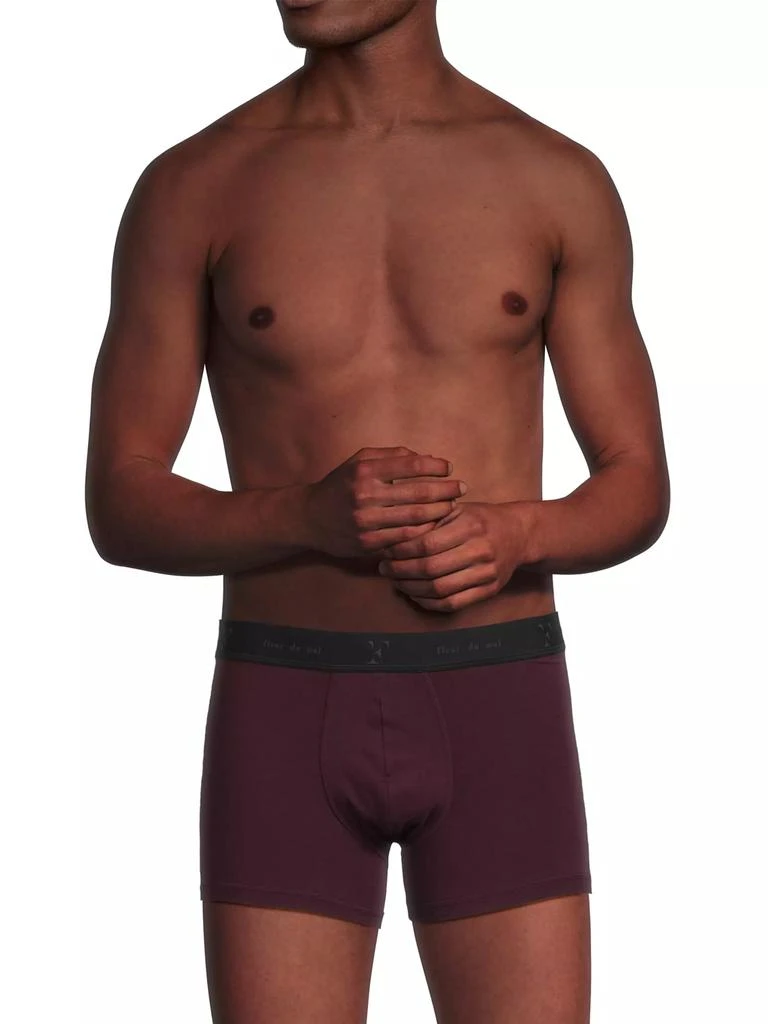 Fleur du Mal Three-Pack Logo Stretch-Cotton Boxer Set 3