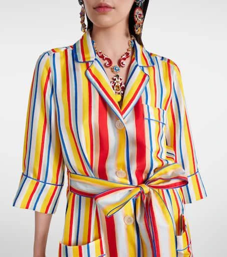 Dolce
Gabbana Striped silk shirt dress 4
