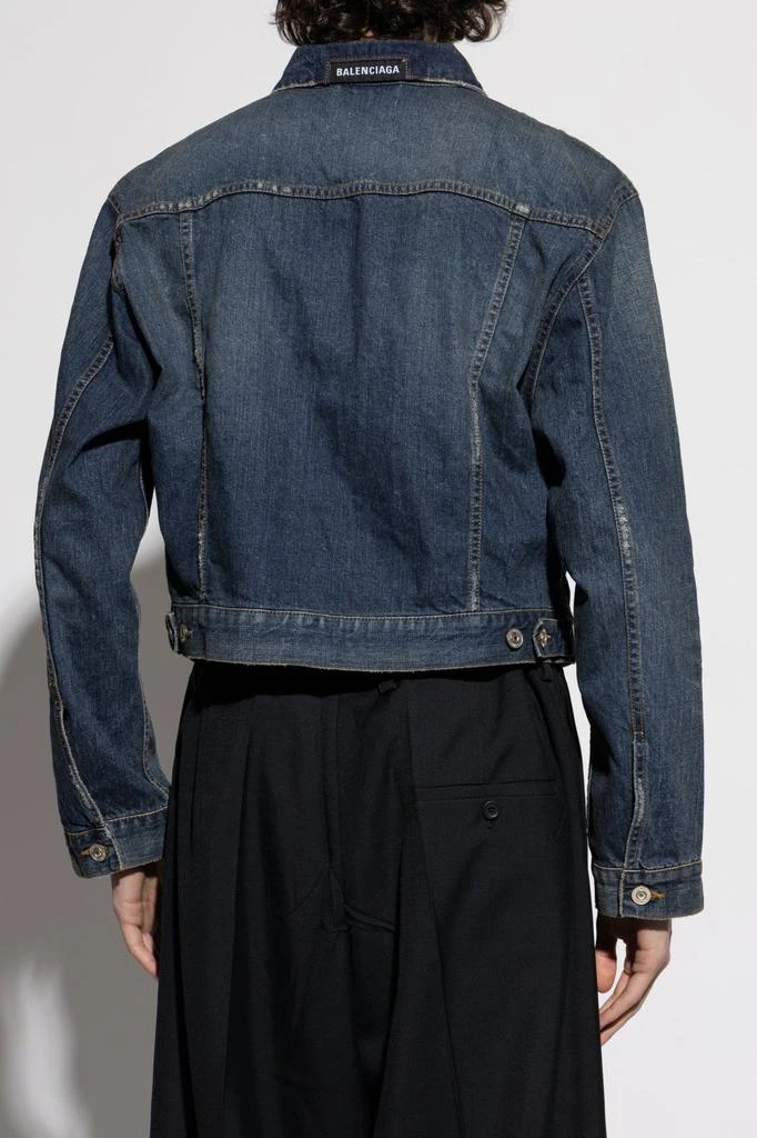 Balenciaga Balenciaga Collared Button-Up Denim Jacket 3