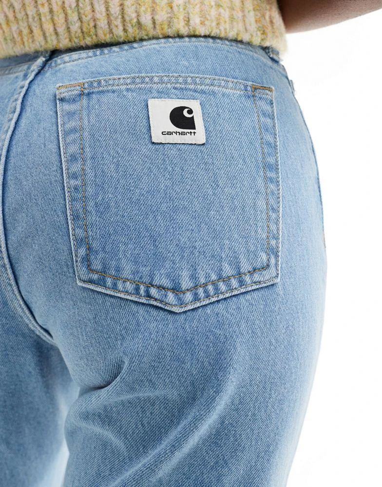Carhartt WIP Carhartt WIP noxon high waist straight leg jeans in stone bleached 5