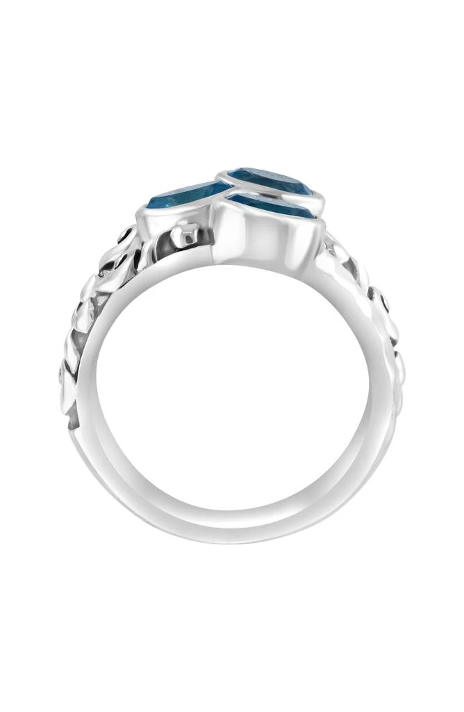 EFFY Sterling Silver Blue Topaz 3-Stone Ring 2