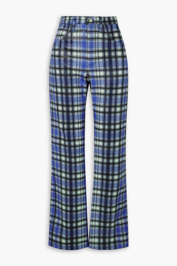 DODO BAR OR Soof checked leather straight-leg pants