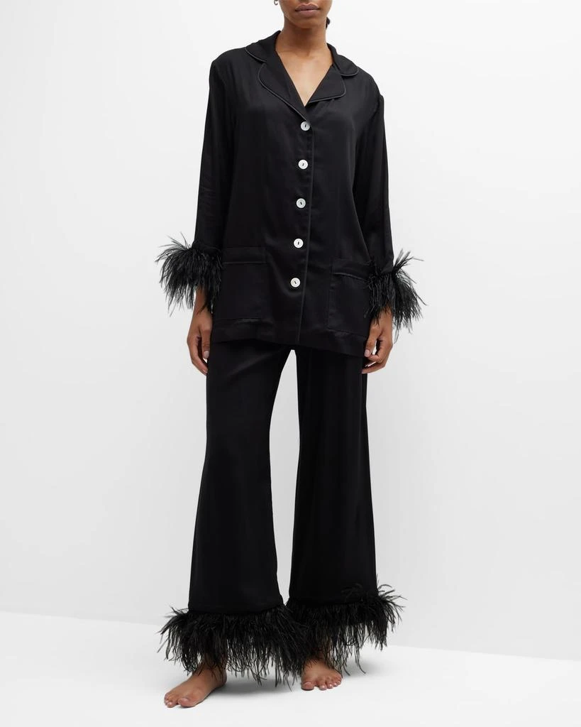 Sleeper Feather-Trim Party Pajama Set 3