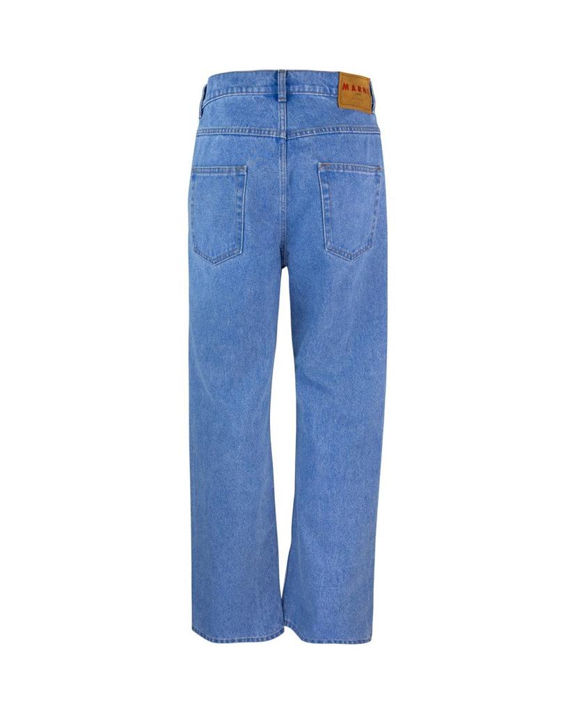 【希少】MARNI / OVERDYED WIDE DENIM Marni Patch Logo Wide-Leg Jeans | Saks Fifth Avenue