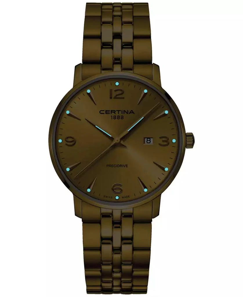 Certina Unisex Swiss DS Caimano Gold PVD Stainless Steel Bracelet Watch 39mm 2