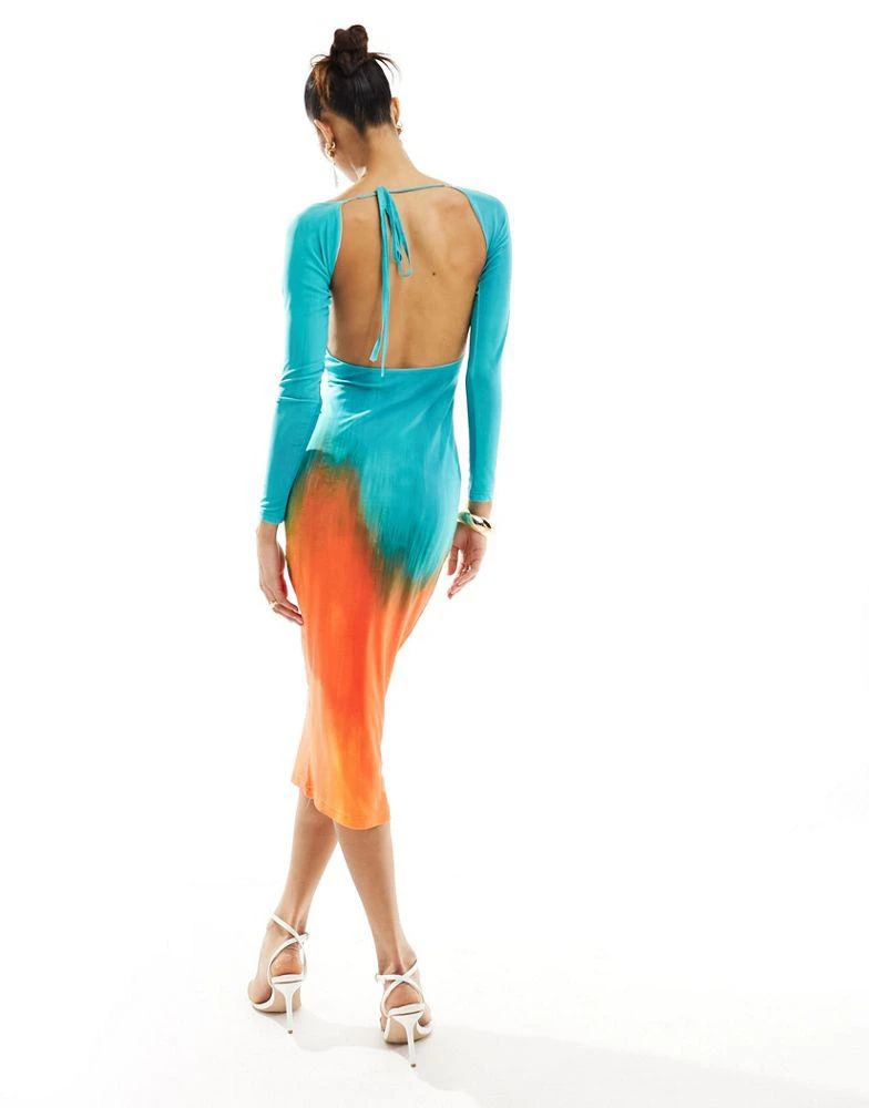 princess polly baby blue dress Elegant Women's Casual Dress Sexy Backless Long Sleeve Solid Color Party  Evening Midi Dress No with Chain| Alibaba.com