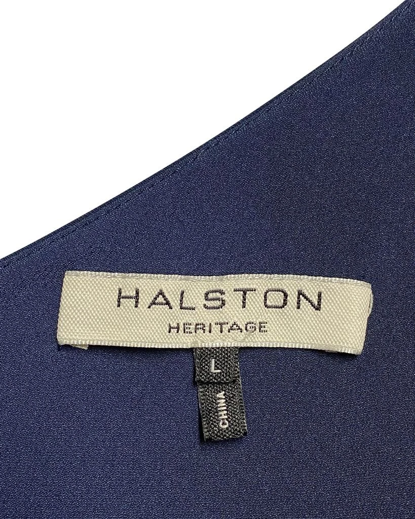Halston Heritage Halston Heritage One Shoulder Dress in Navy Blue Polyester 6