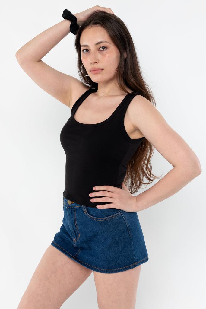 Los Angeles Apparel 43055 - Baby Rib Square Neck Tank Top