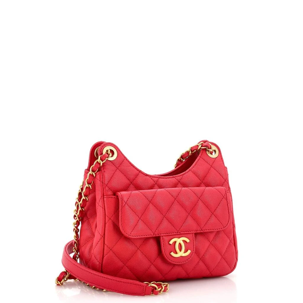 Chanel Wavy CC Hobo Quilted Caviar Small 3