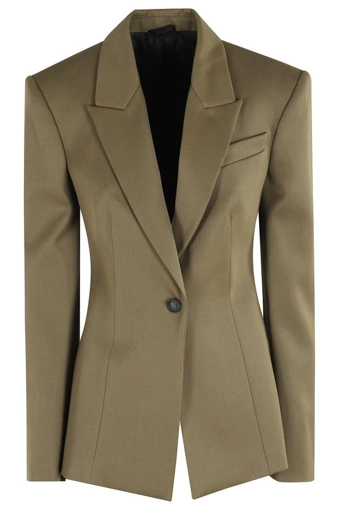 The Attico Military Green Tailored Blazer With Classic Lapel