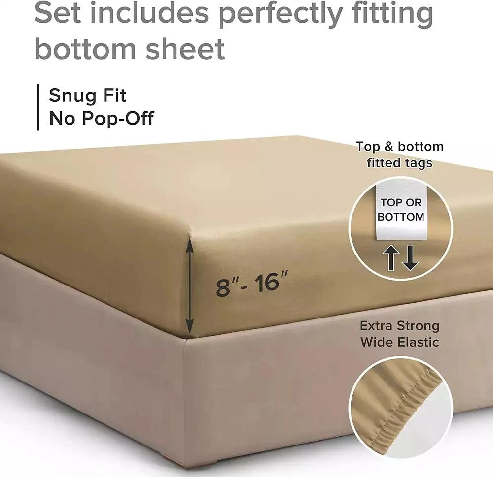 CGK Unlimited 14"-16" Deep Pocket Cotton Fitted Sheet 3