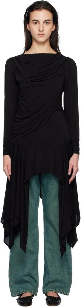 Paloma Wool Black Melinda Midi Dress 1