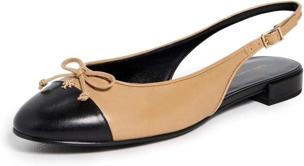  Tory Burch Women
s Cap Toe Slingback Ballet Flats