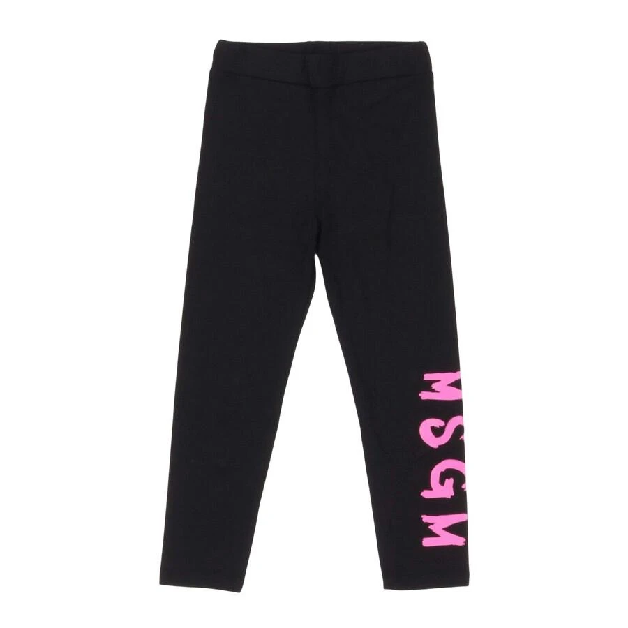 MSGM Msgm Logo-Print Cotton Leggings, Size 8