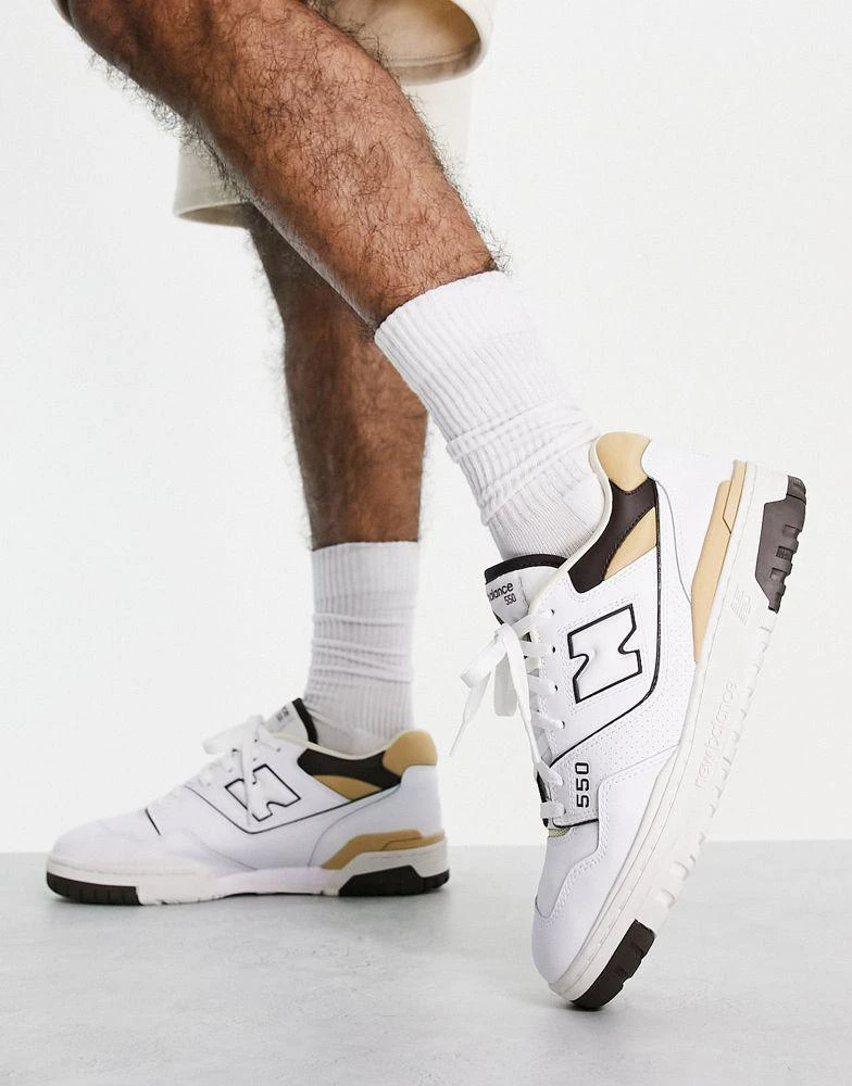 New Balance New Balance 550 trainers exclusive to ASOS in white and neutrals 3