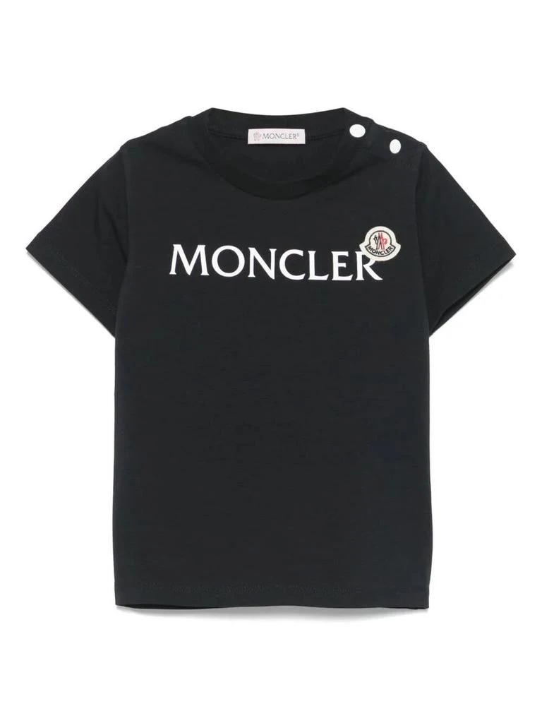 Moncler Moncler Kids Logo Print Cotton T-Shirt Clothing 1