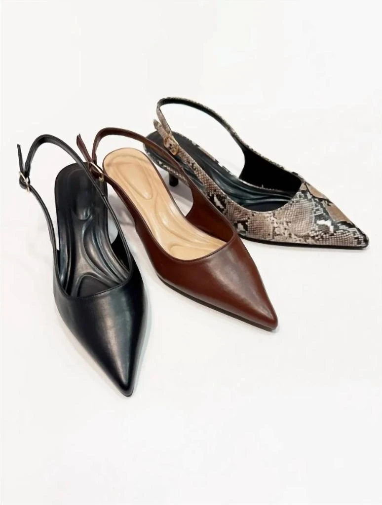 CCOCCI Ccocci - Women's Bell pointed toe kitten heel pumps 2