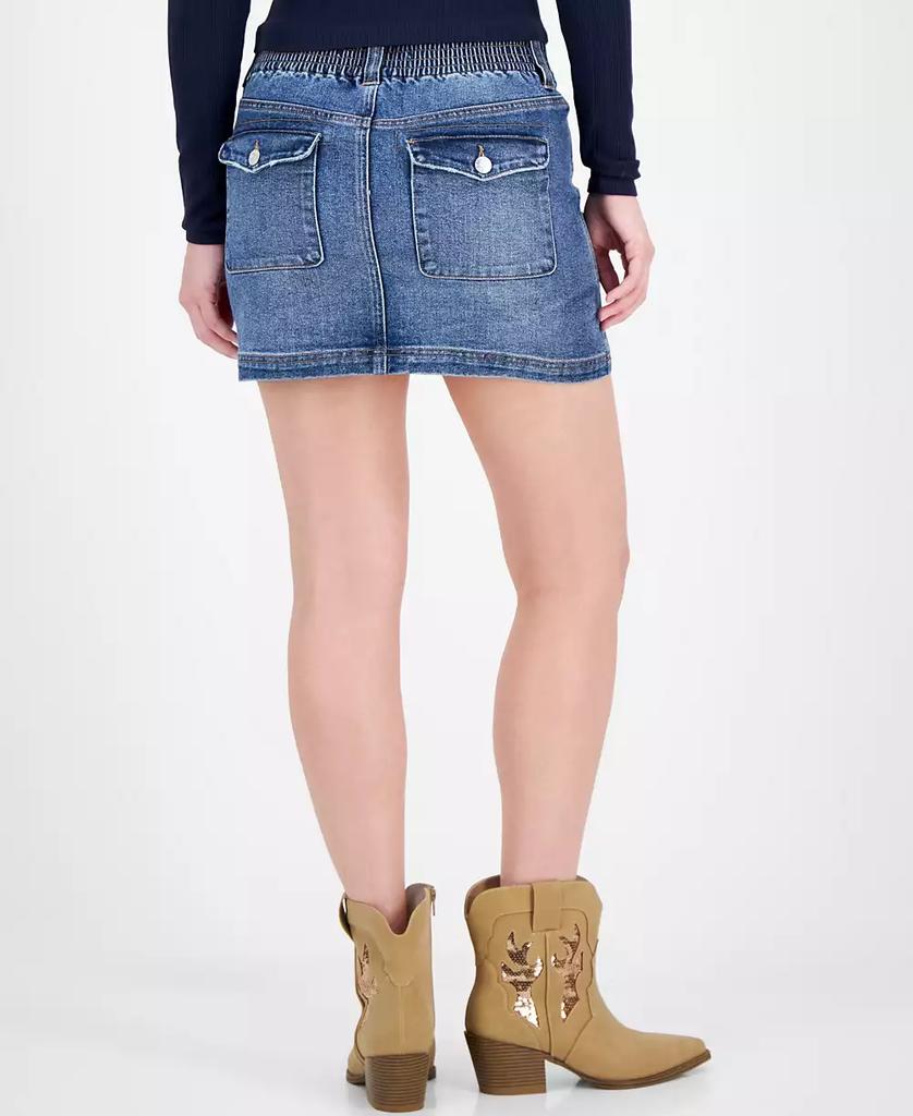 Celebrity Pink Juniors' Denim Mini Cargo Skirt