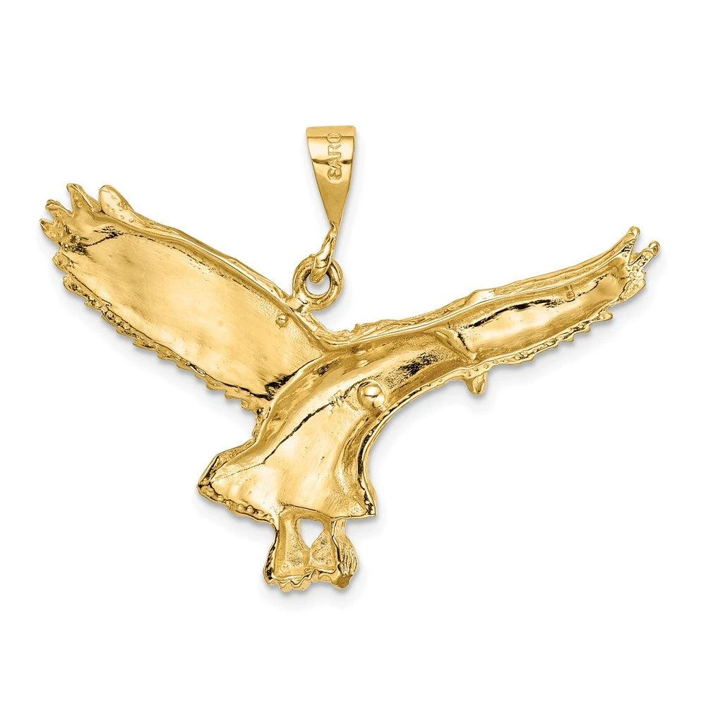 Diamond2Deal 10k Yellow Gold Solid Polished Eagle Pendant 4