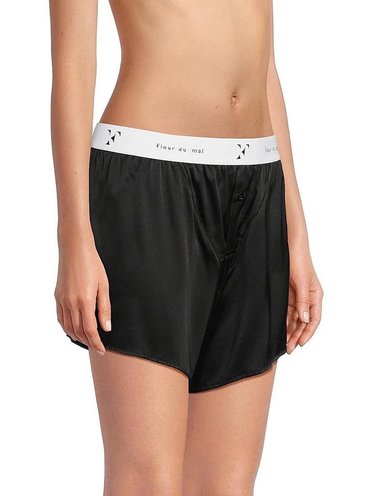 Fleur du Mal Logo Silk Boxer Trunks 9