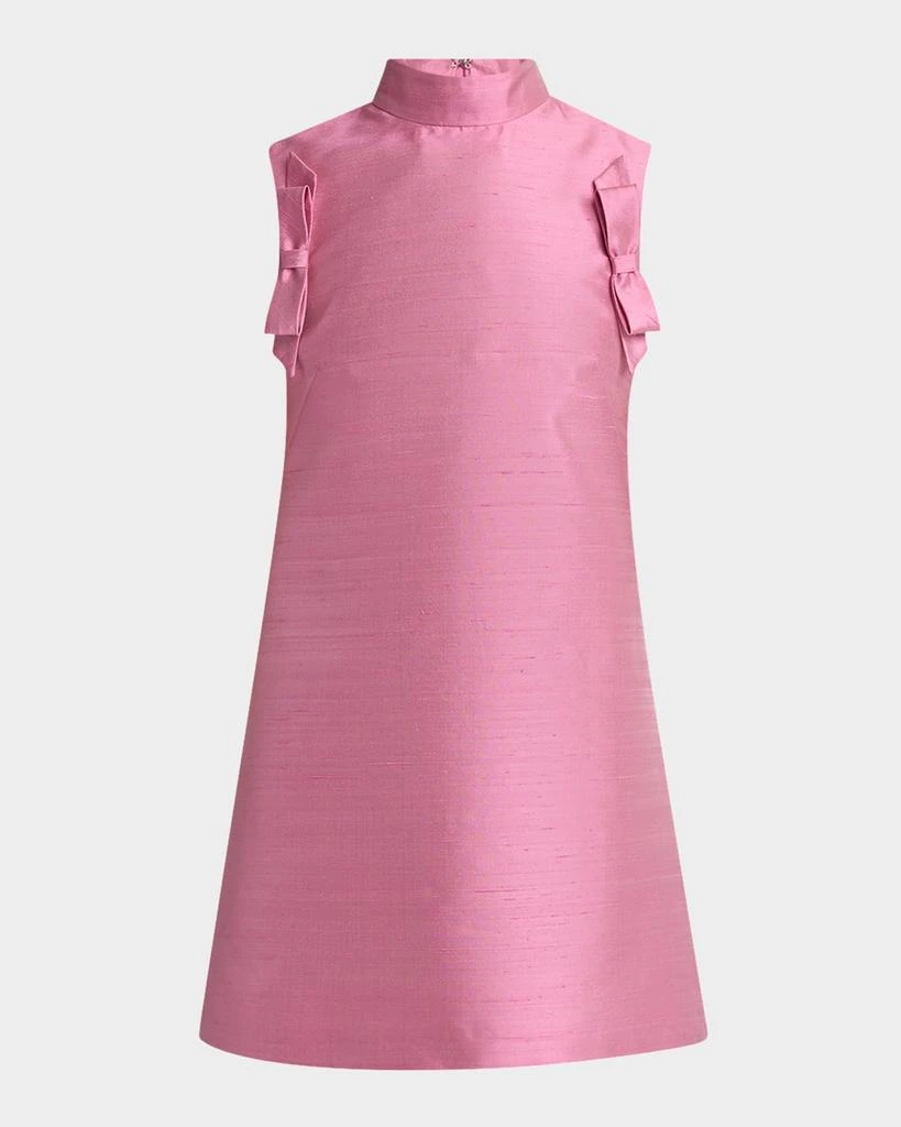 Valentino Bow Shantung Silk Mini Dress 1