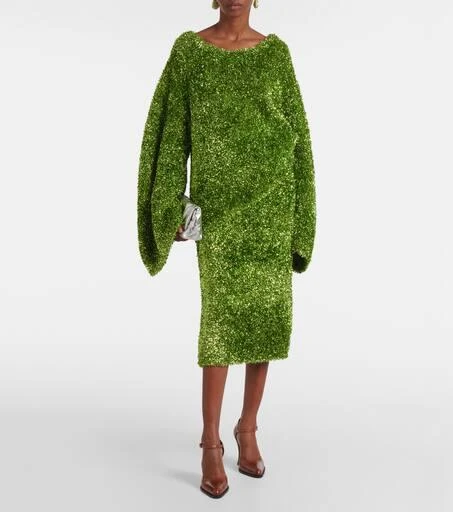 Dries Van Noten Oversized lamé sweater 7