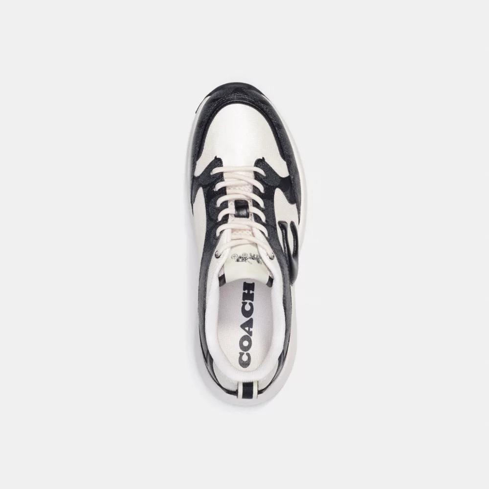 コーチ C275 SIG TECH RUNNER US 7 スニーカー白黒 Coach Outlet C275 Tech Runner In Signature Canvas | ShopSimon