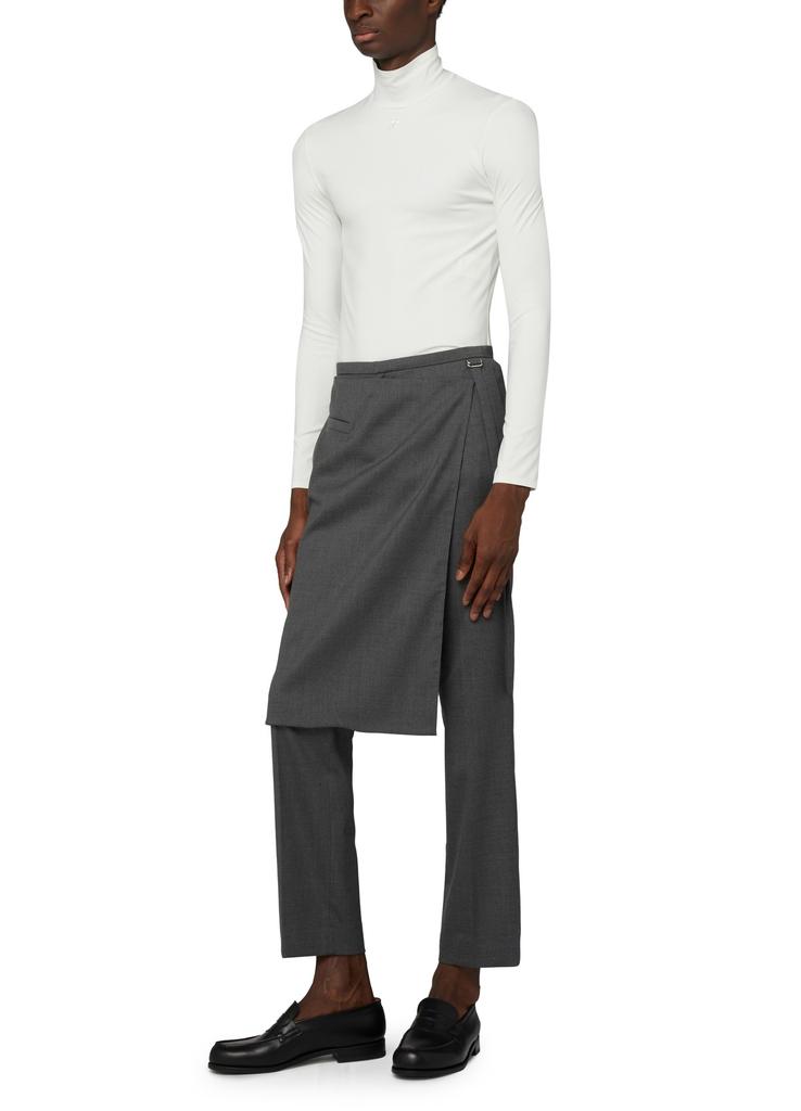 【関税&送料込】Courreges Tailored Pants Oblique Courrèges Overskirt wool tailored pants - Leggings - Free