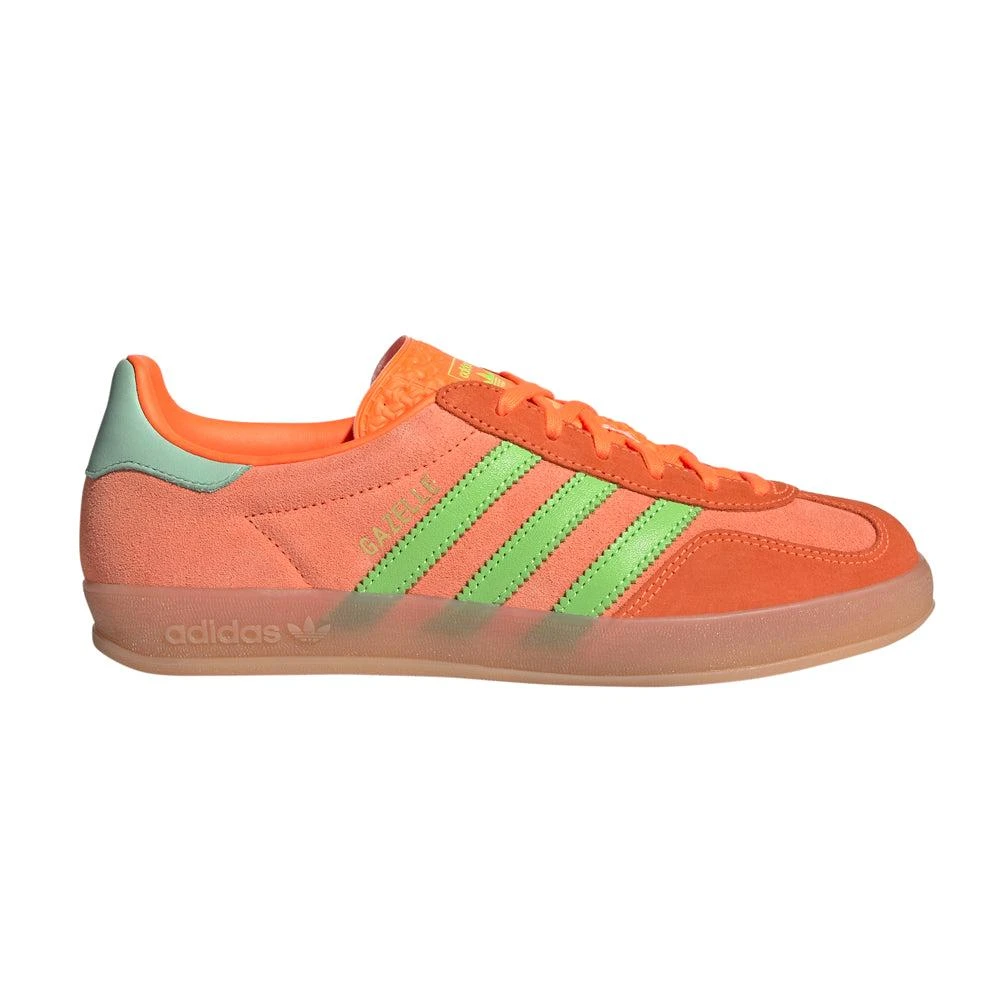 adidas gazelle silver green womens Gazelle Indoor Shoes Acid Mint/Flash Orange/Gum