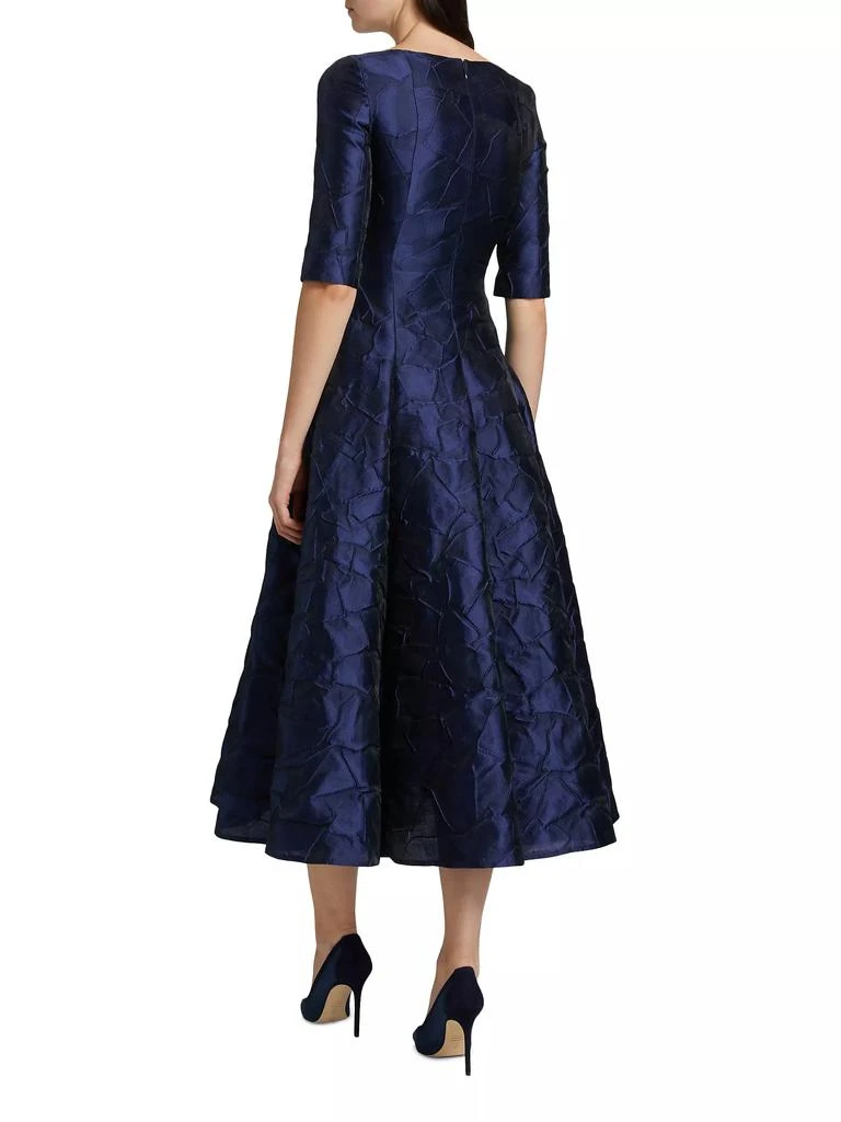 Talbot Runhof Jacquard Fit &amp; Flare Cocktail Dress 5