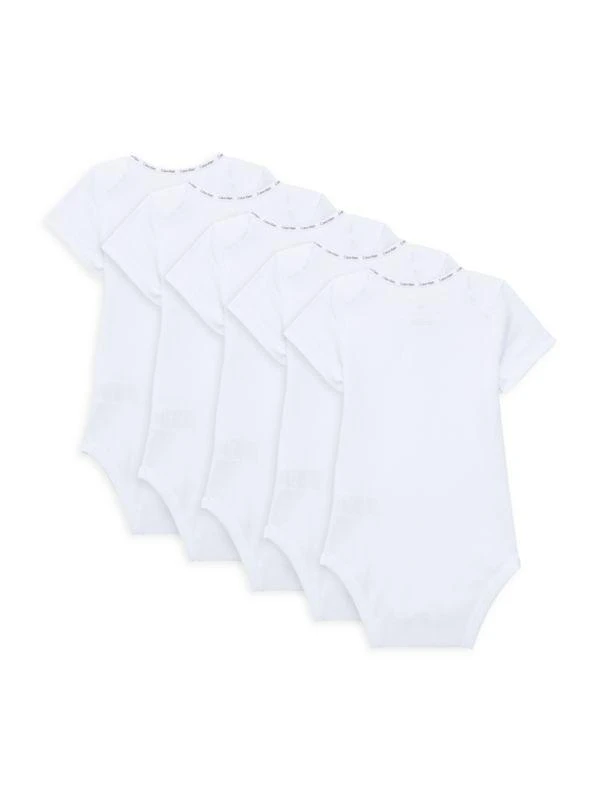 Calvin Klein Baby Boy’s 5-Pack Logo Trim Bodysuit 2