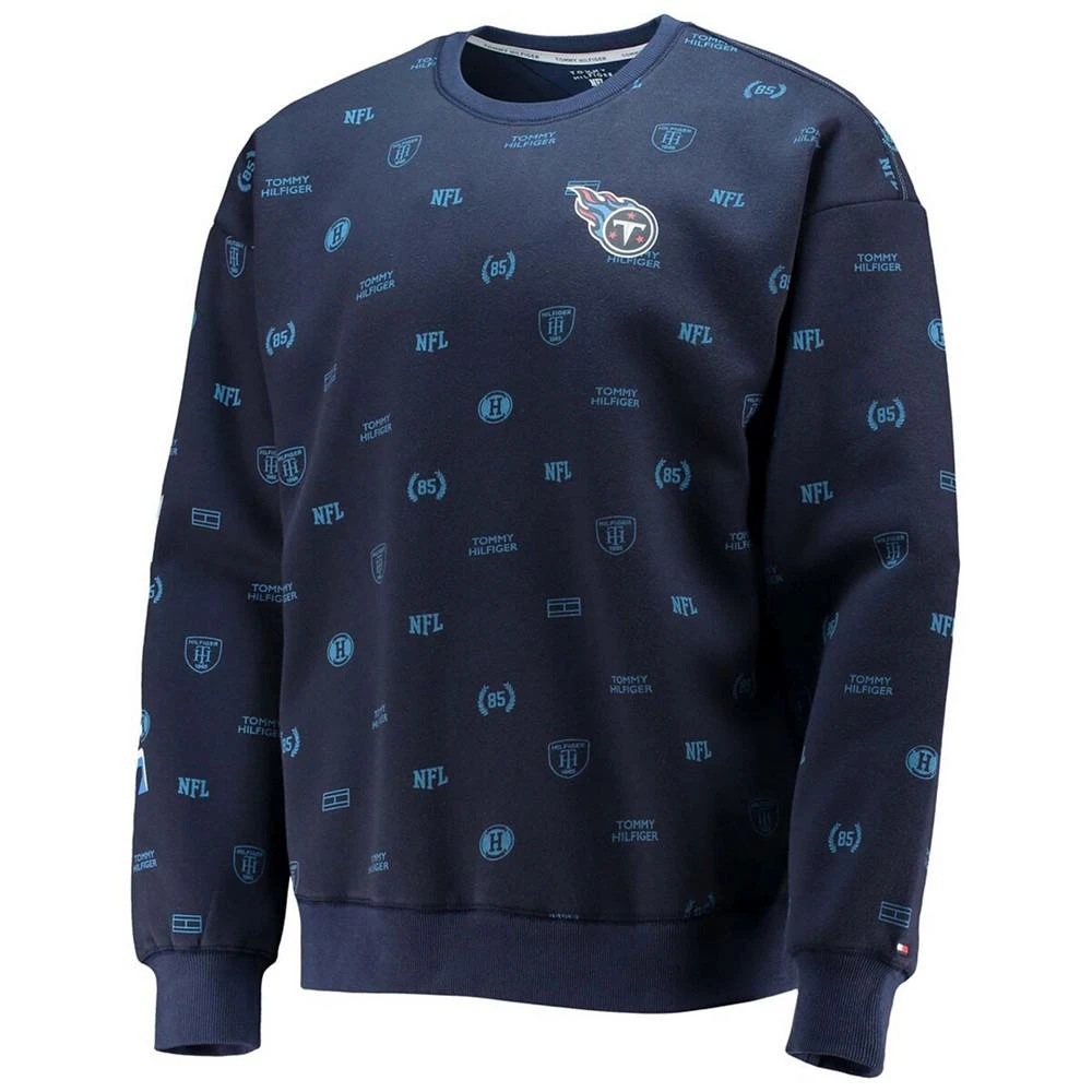 Tommy Hilfiger Men's Navy Tennessee Titans Reid Graphic Pullover Sweatshirt 3