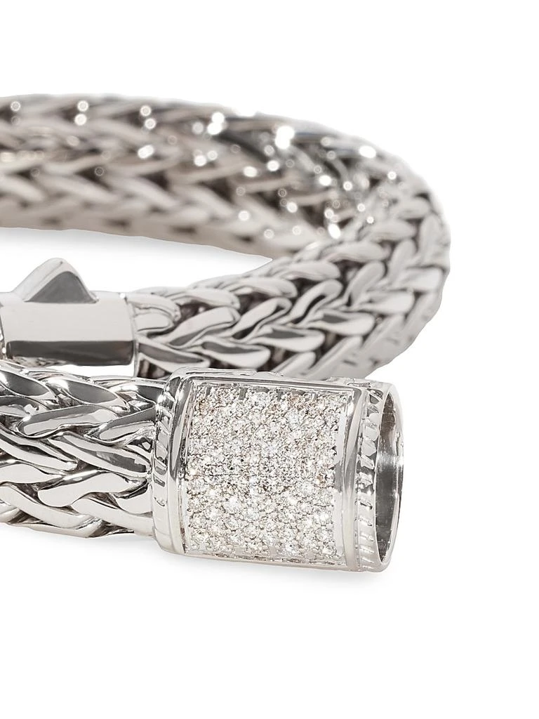 John Hardy Classic Chain Sterling Silver 
0.62 TCW Diamond Bracelet 7