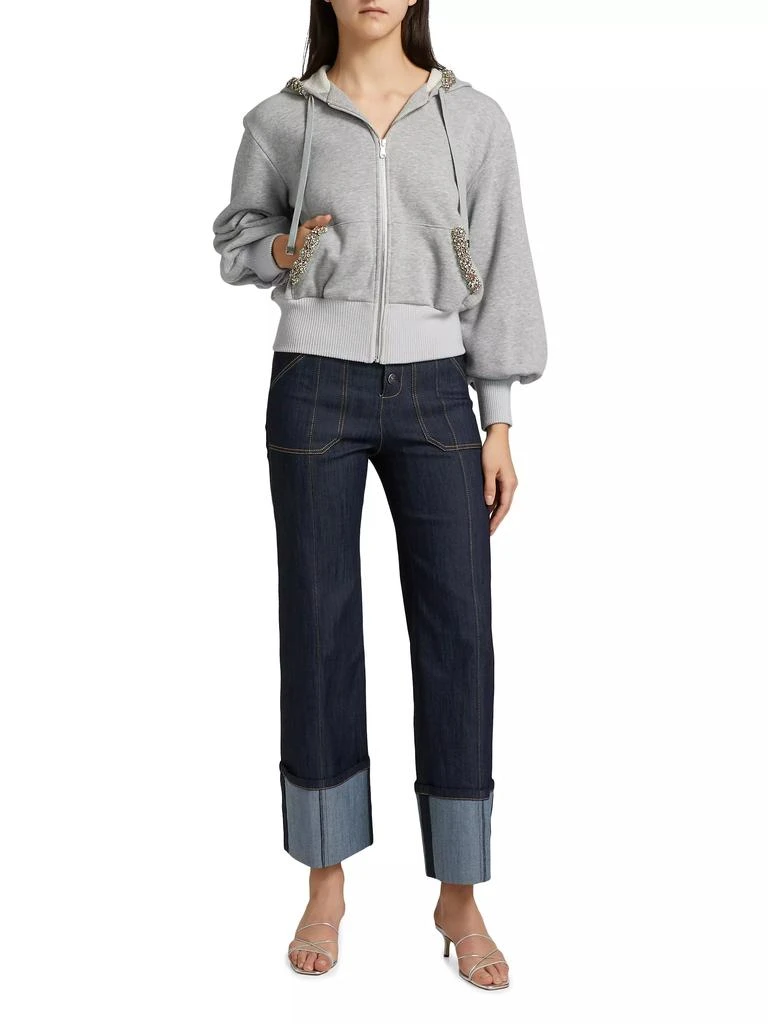 Cinq à Sept Maddie Crystal-Embellished Zip Hoodie 2