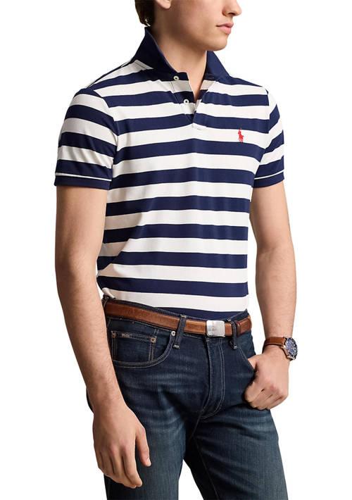 Ralph Lauren Classic Fit Striped Mesh Polo Shirt