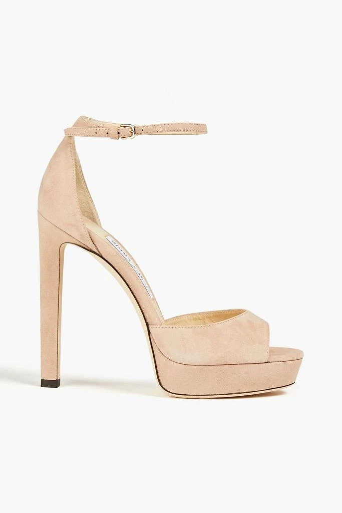 Jimmy Choo Pattie 130 suede platform sandals 1