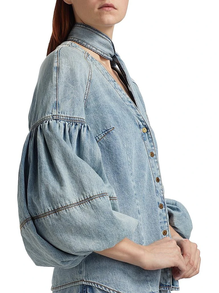 Zimmermann Tied Denim Blouse 6