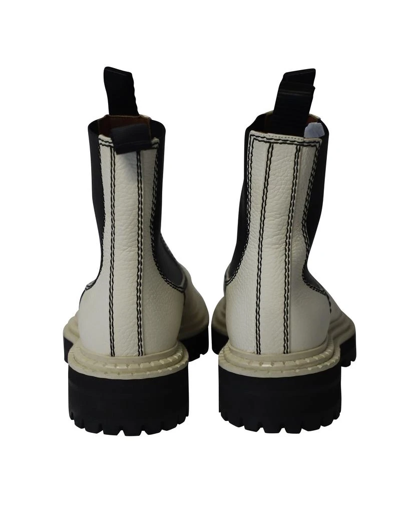 Proenza Schouler Lug Sole Chelsea Boots in White Calfskin Leather 4
