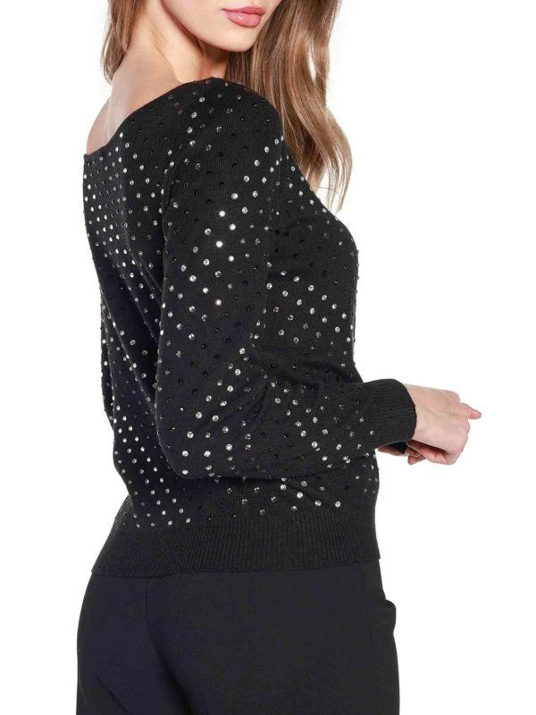 belldini Rhinestone Embellished Long Sleeve Sweater 5