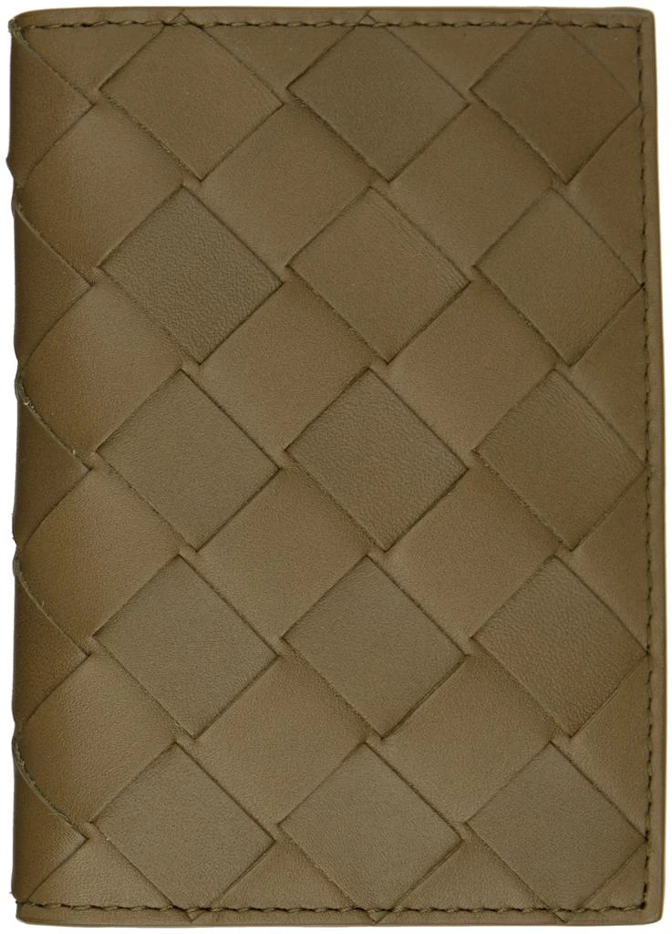 Bottega Veneta Green Intrecciato Flap Card Holder 1