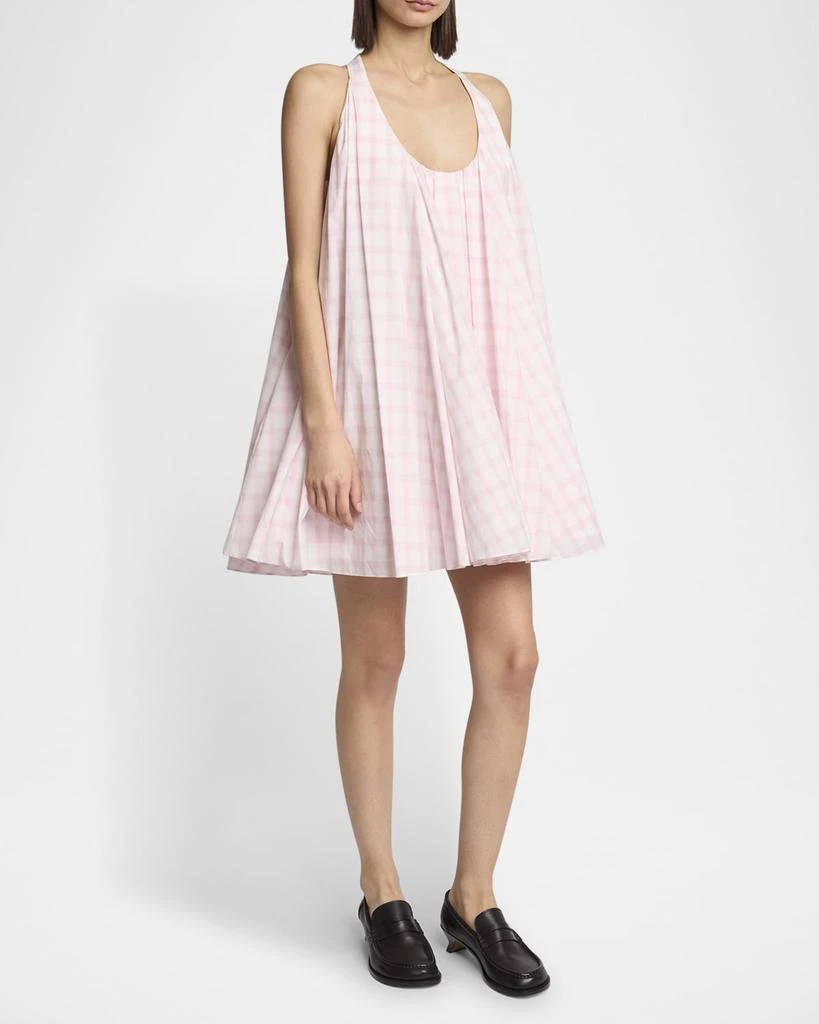 Loewe Plaid Trapeze Mini Dress 4