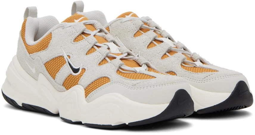 NIKE Gray & Orange Tech Hera Sneakers 4