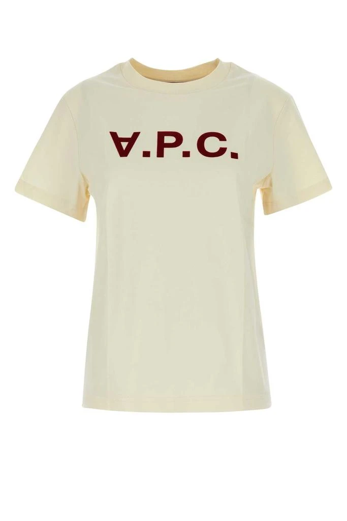 A.P.C. Cream Cotton T-shirt 1