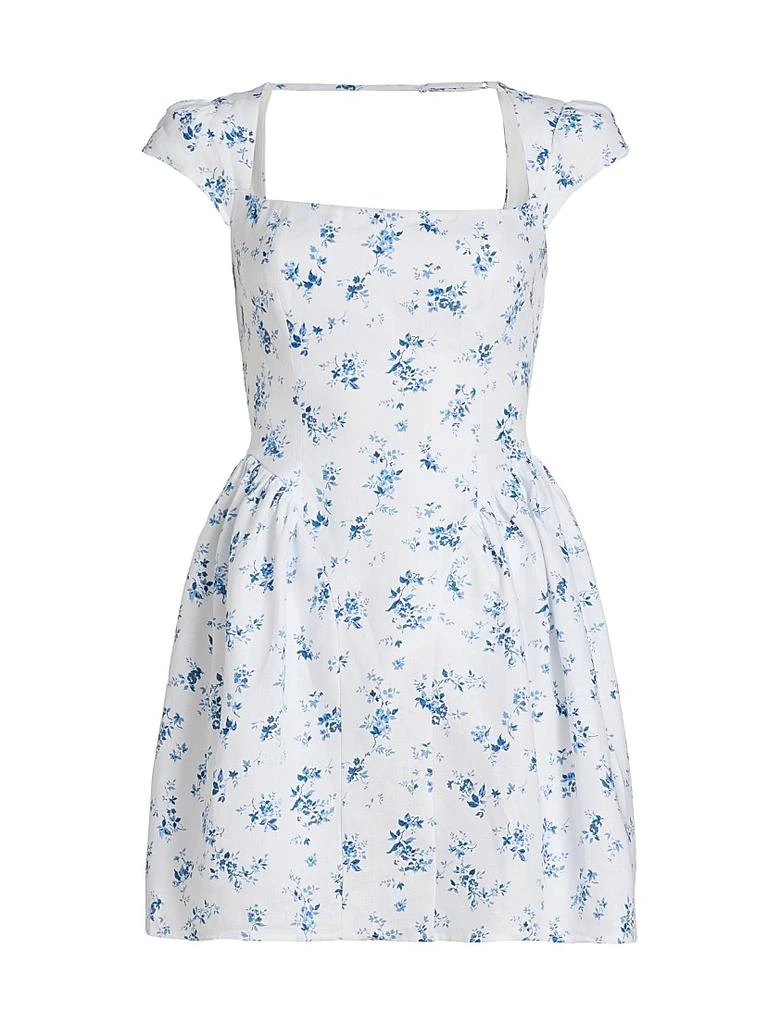 Reformation Oaklyn Floral Linen Minidress - Dresses & Skirts - BeyondStyle Reformation Oaklyn Floral Linen Minidress - Dresses & Skirts - BeyondStyle
