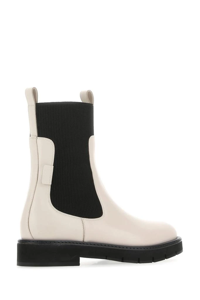 Salvatore Ferragamo Ivory leather Rook ankle boots 2